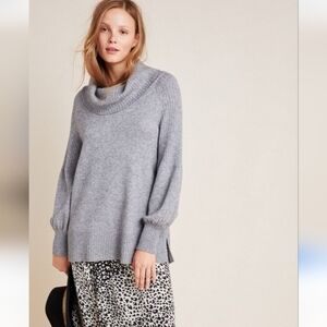 Anthropolgie Paloma Knit Tunic Gray Sweater Women's Size Medium